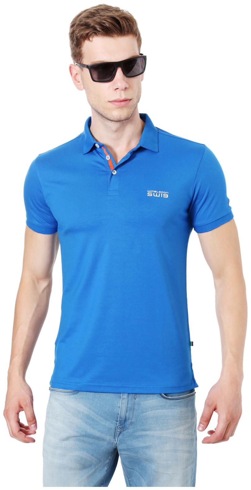 

Allen Solly Men Blue Slim fit Cotton Polo collar T-Shirt - Pack Of 1