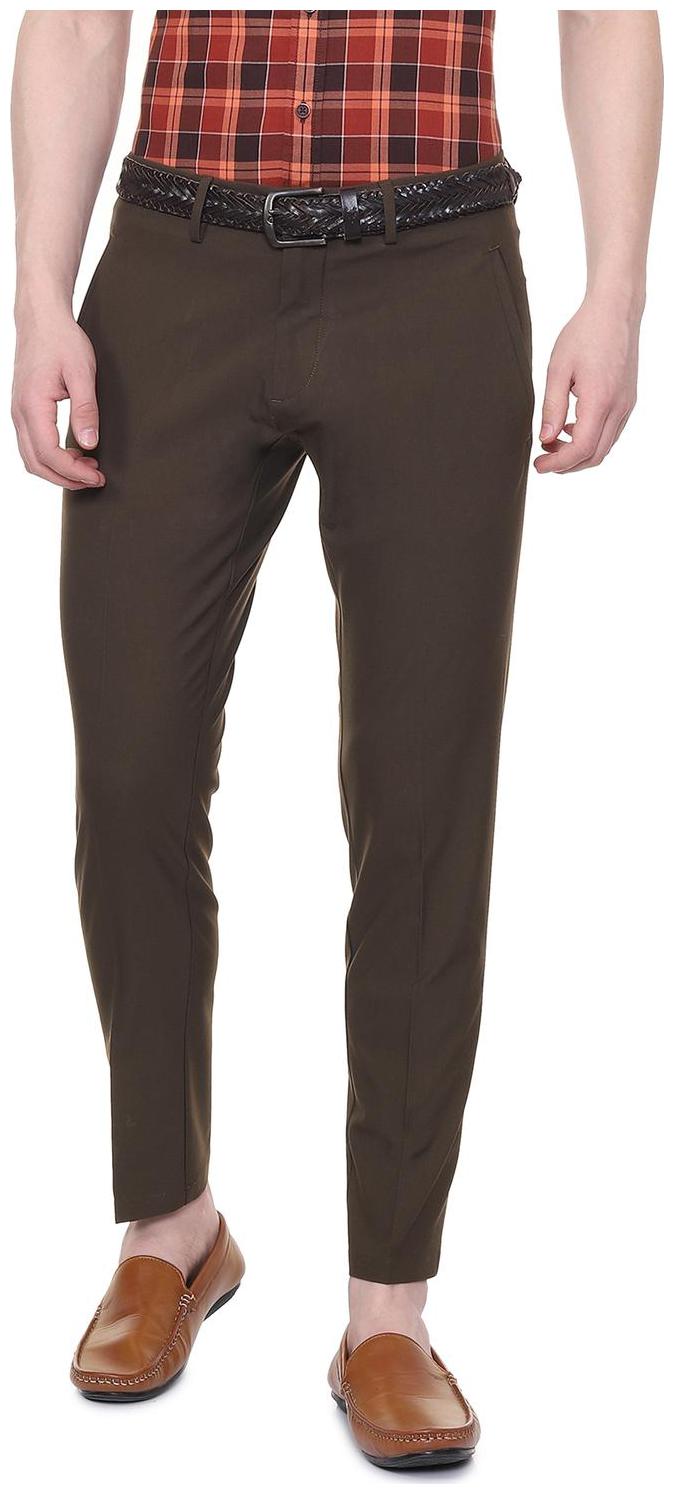 

Allen Solly Men Brown Solid Slim fit Regular trousers