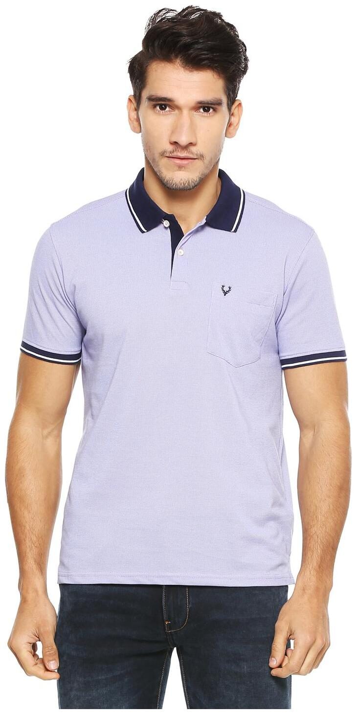 

Allen Solly Men Blue Regular fit Cotton Blend Polo collar T-Shirt - Pack Of 1