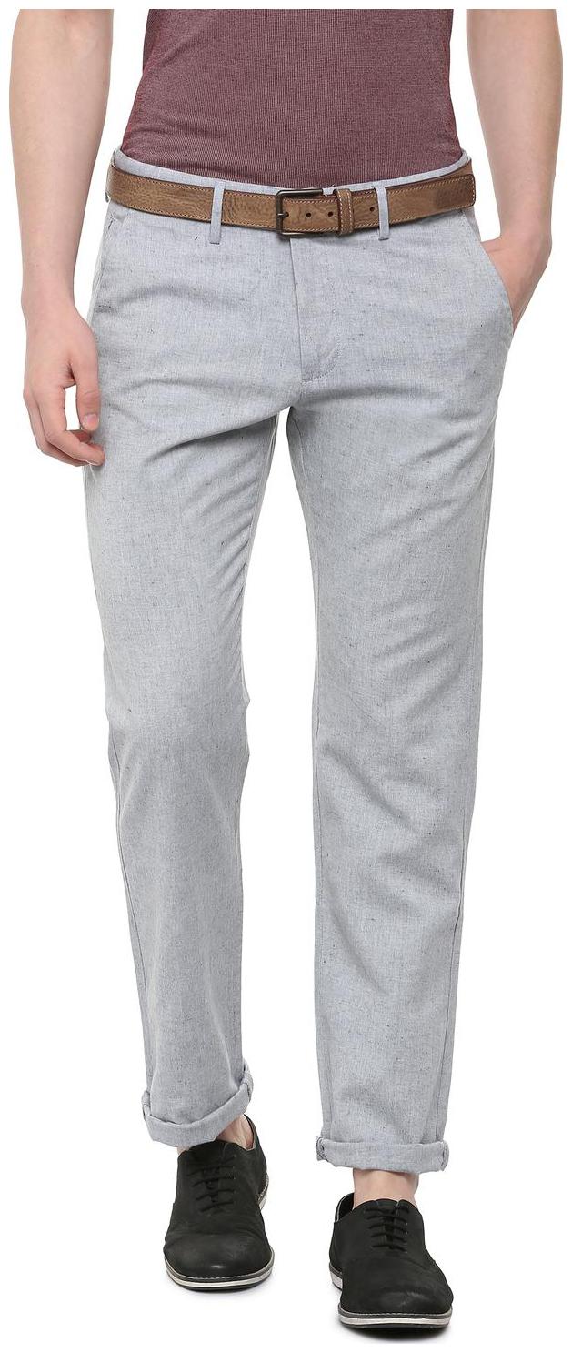 

Allen Solly Men Grey Textured Regular fit Regular trousers