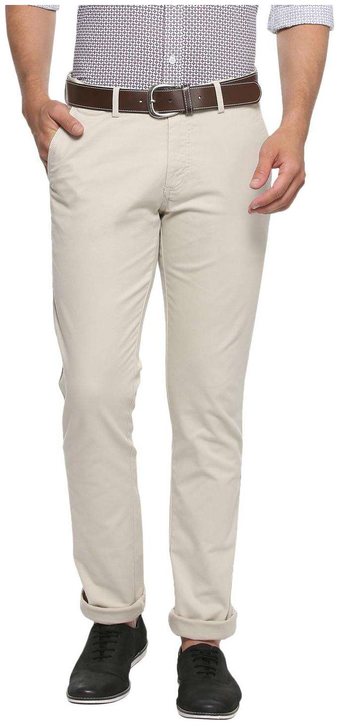 

Allen Solly Men Grey Solid Slim fit Chinos