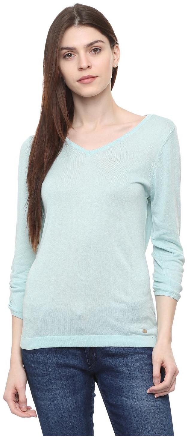 

Allen Solly Women Solid Regular top - Blue