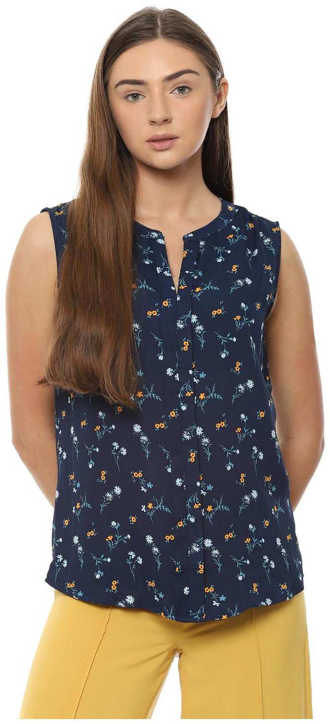 

Allen Solly Women Printed Regular top - Blue