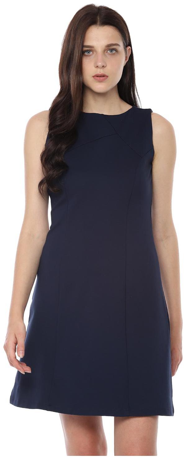 

Allen Solly Navy Solid A-line dress