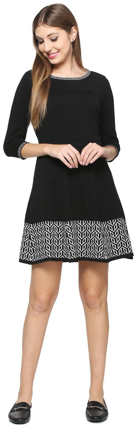 

Allen Solly Black Solid A-line dress