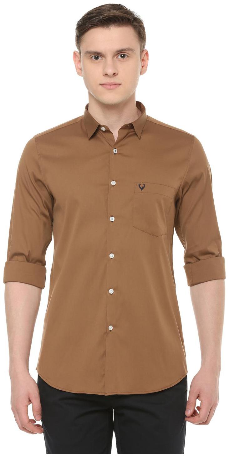 

Allen Solly Men Brown Solid Slim Fit Casual Shirt