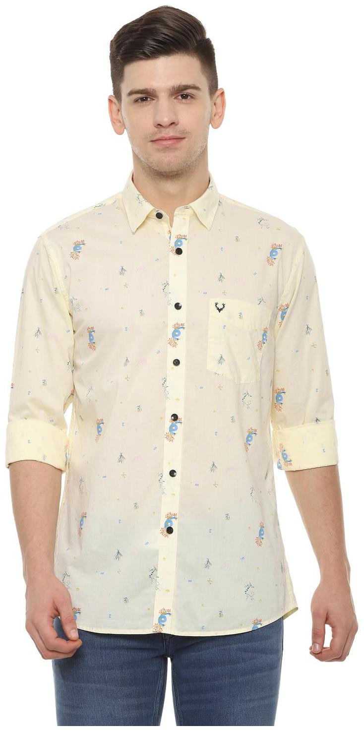 

Allen Solly Men Yellow Printed Slim Fit Casual Shirt