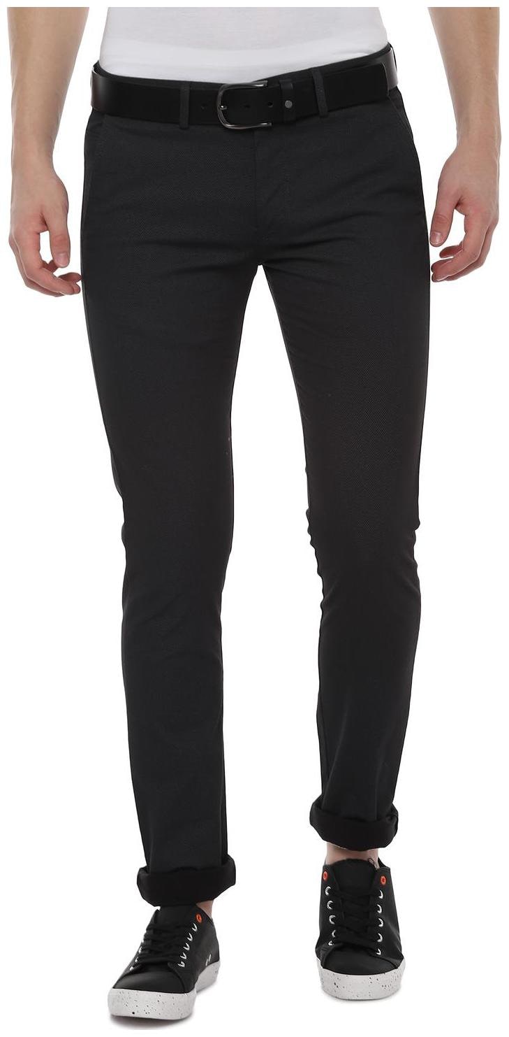 

Allen Solly Men Black Solid Skinny fit Regular trousers