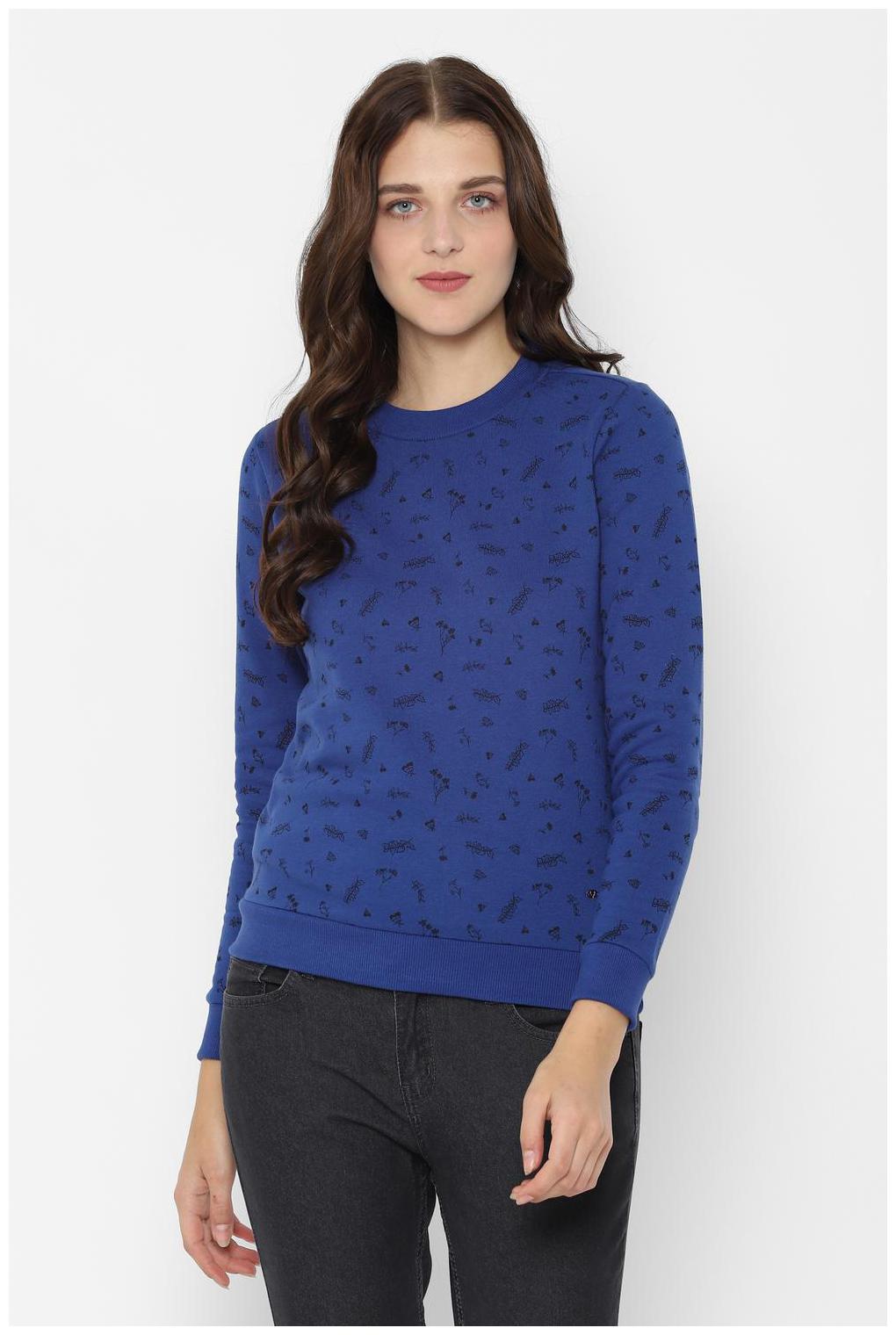 

Allen Solly Women Printed Sweatshirt - Blue