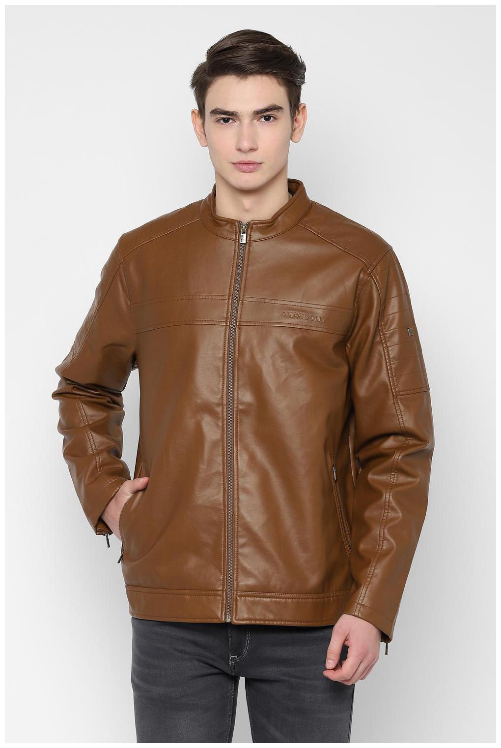 

Allen Solly Men Polyester Leather Jacket Brown