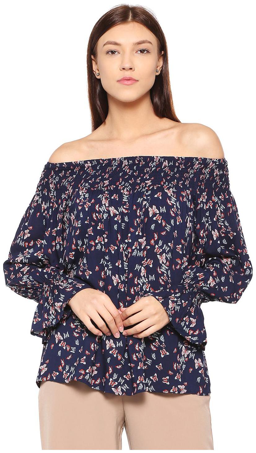 

Allen Solly Women Printed Regular top - Blue