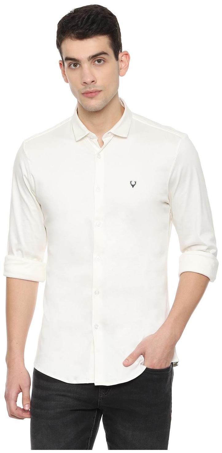 

Allen Solly Men White Solid Slim Fit Casual Shirt