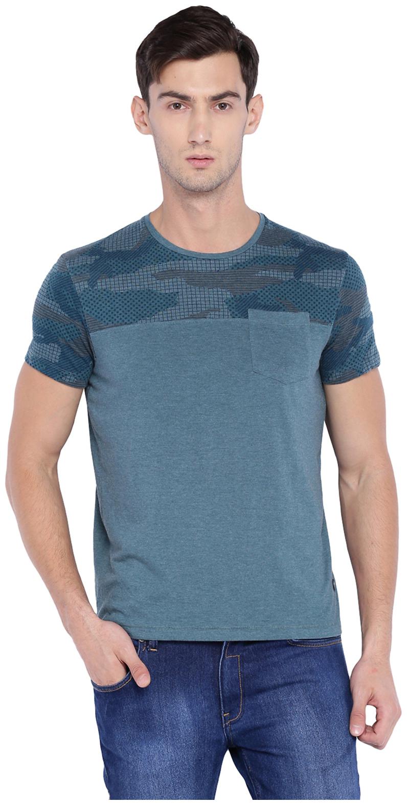 

Allen Solly Men Blue Slim fit Cotton V neck T-Shirt - Pack Of 1