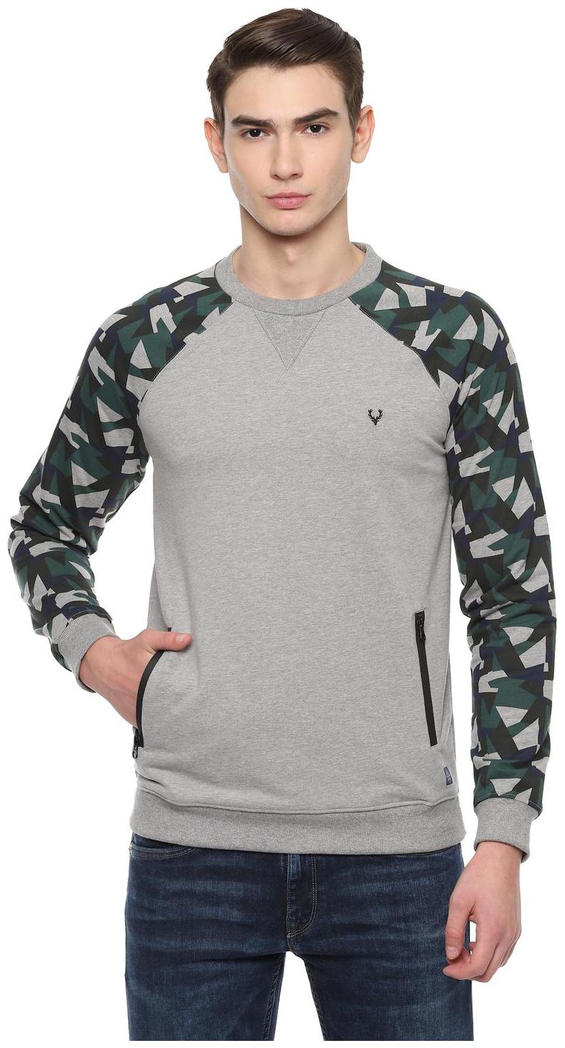 

Allen Solly Men Grey Round neck Sweatshirt