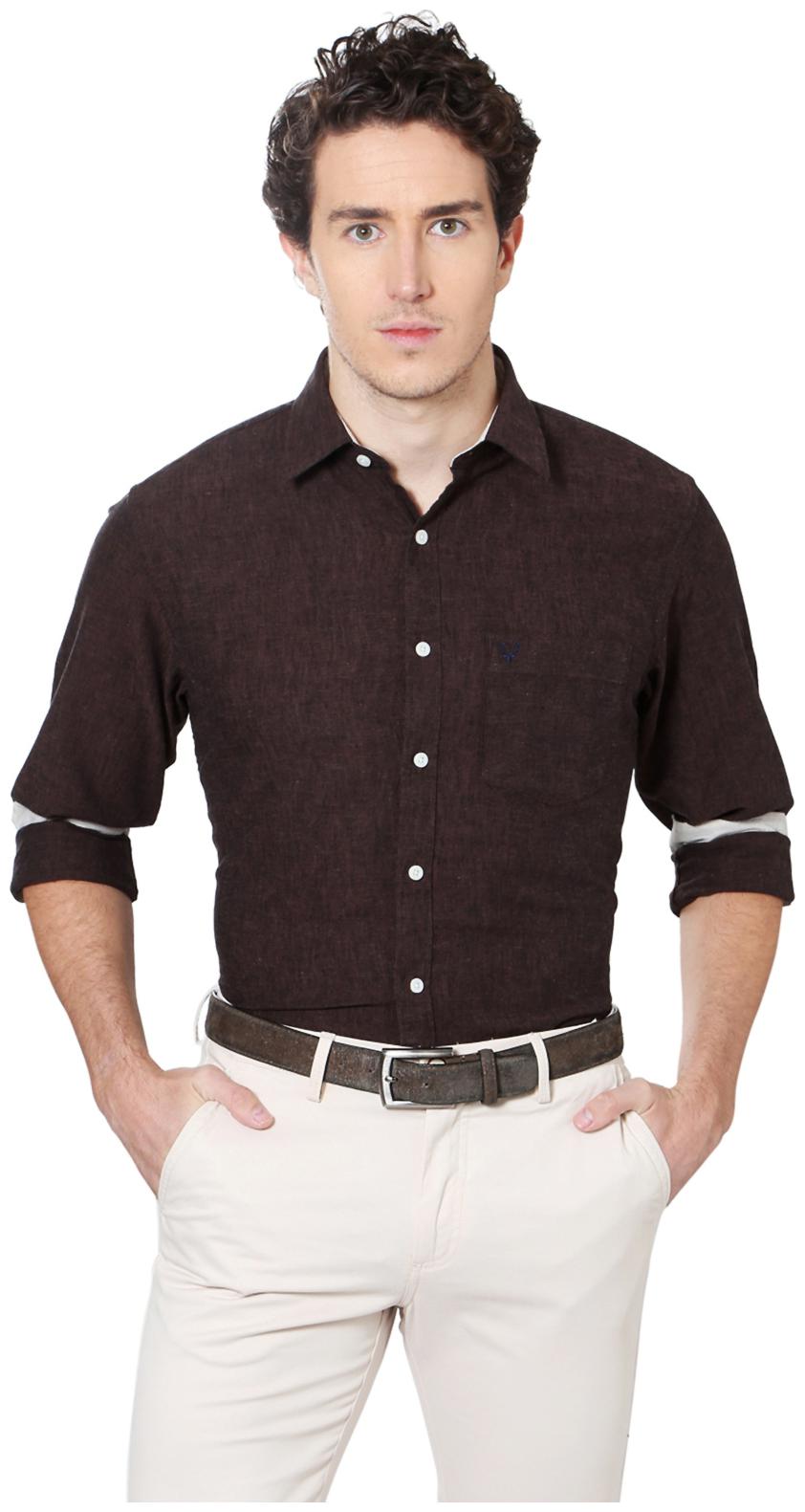 

Allen Solly Men Black Solid Slim Fit Casual Shirt