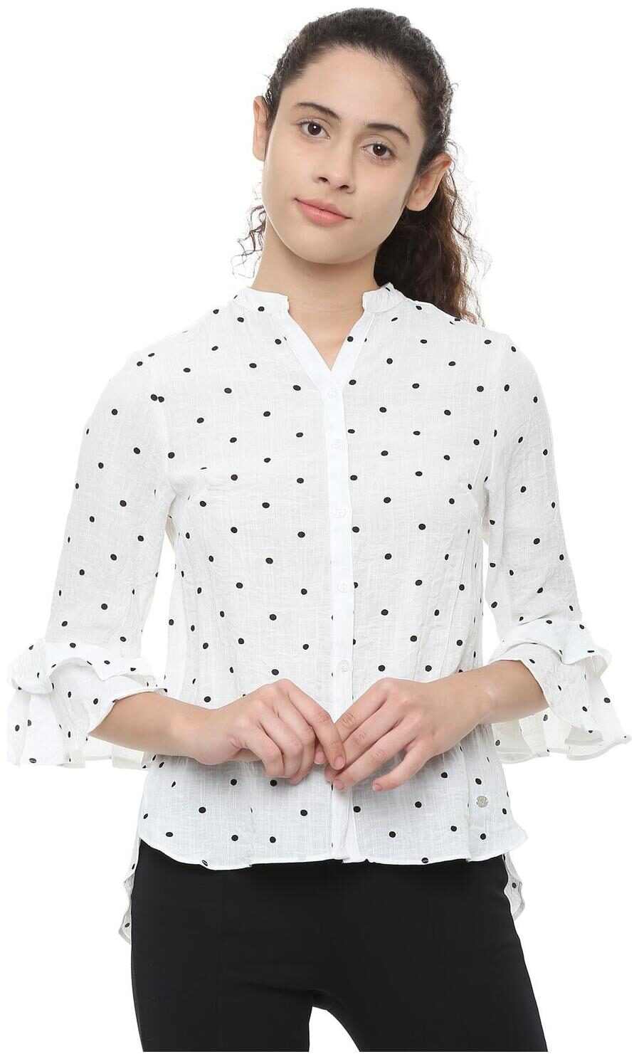 

Allen Solly Women White Printed Regular Fit Shirt