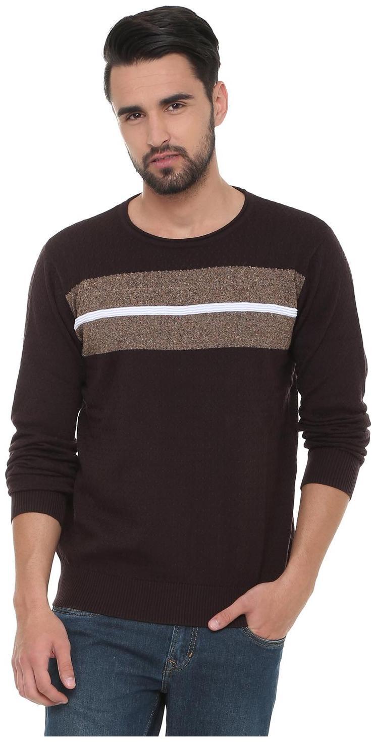 

Allen Solly Men Brown Round neck Pullover