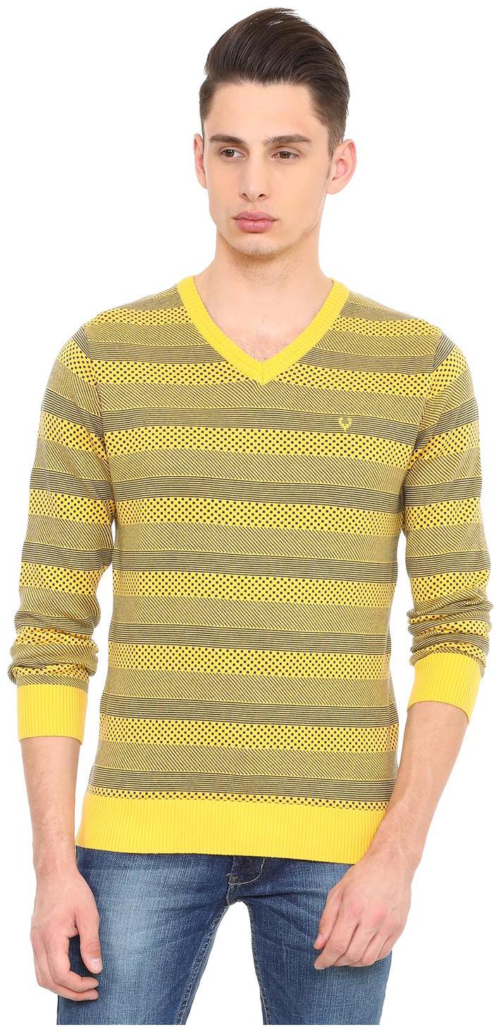 

Allen Solly Men Yellow V neck Pullover