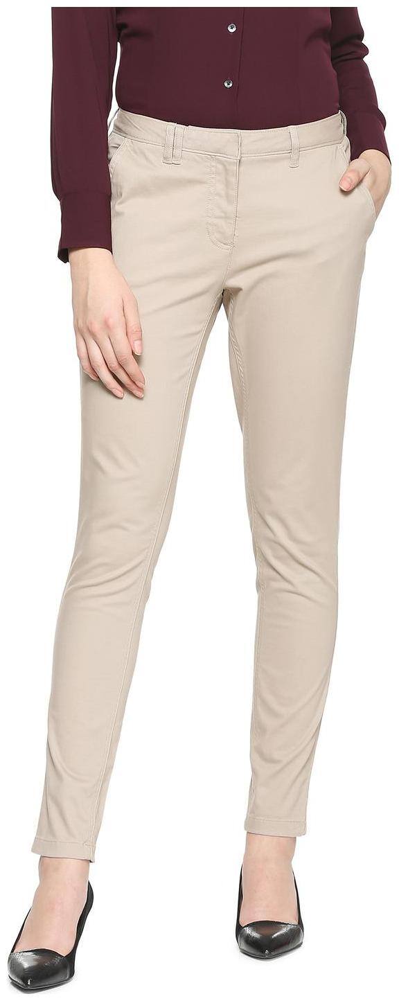 Allen Solly Women Cream Slim fit Regular pants