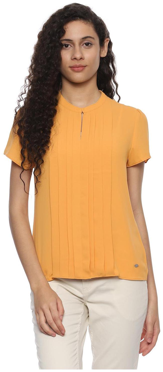 

Allen Solly Women Solid Regular top - Yellow