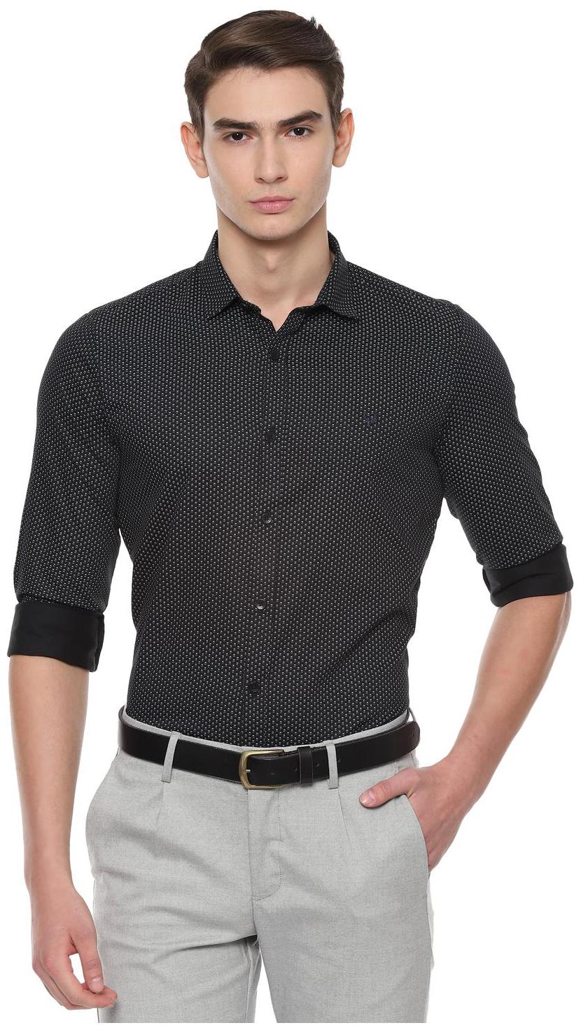 

Allen Solly Men Black Polka Dots Slim Fit Casual Shirt