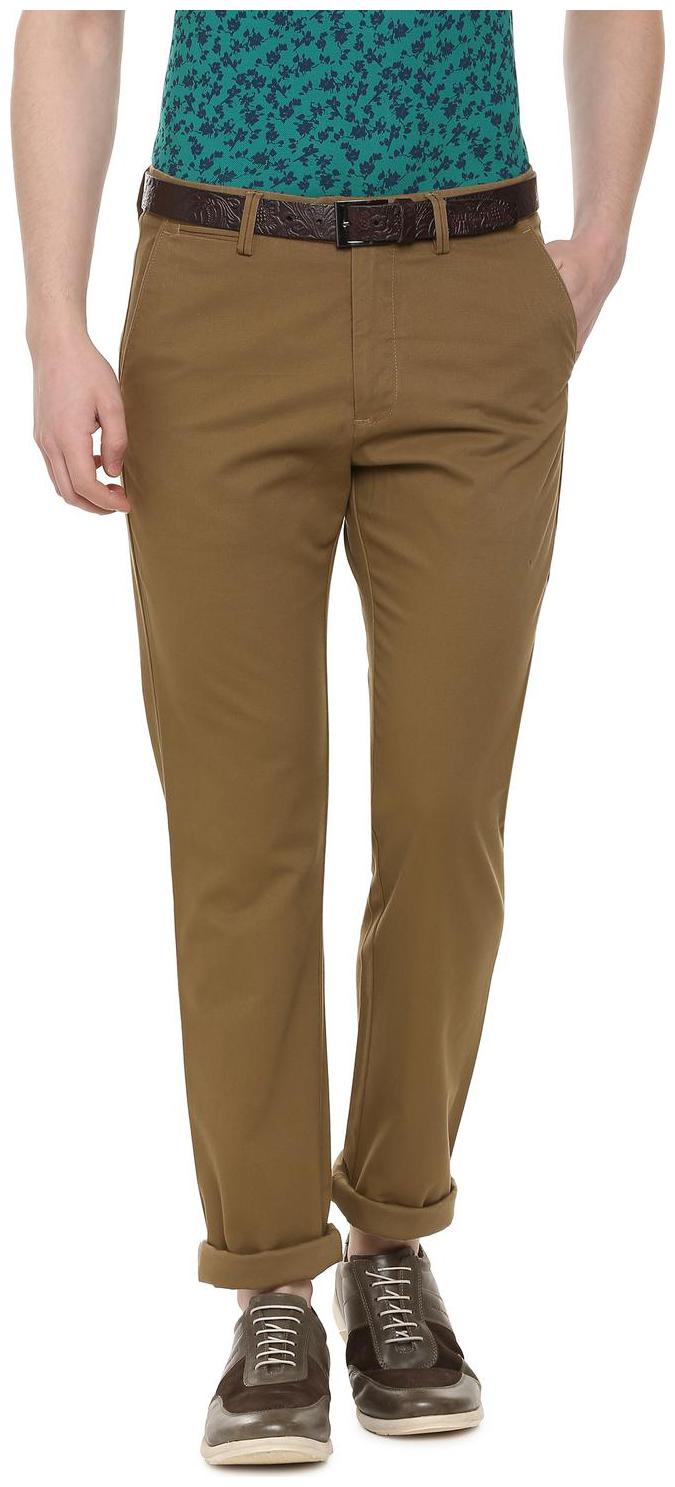 

Allen Solly Men Brown Solid Slim fit Regular trousers