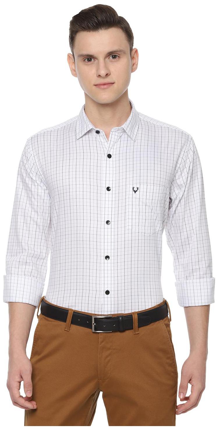 

Allen Solly Men Purple Checked Slim Fit Casual Shirt