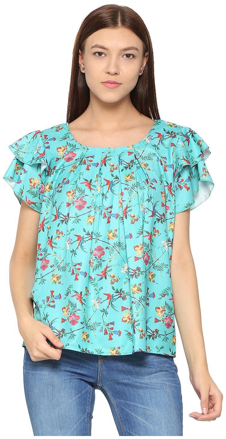 

Allen Solly Women Printed Regular top - Blue