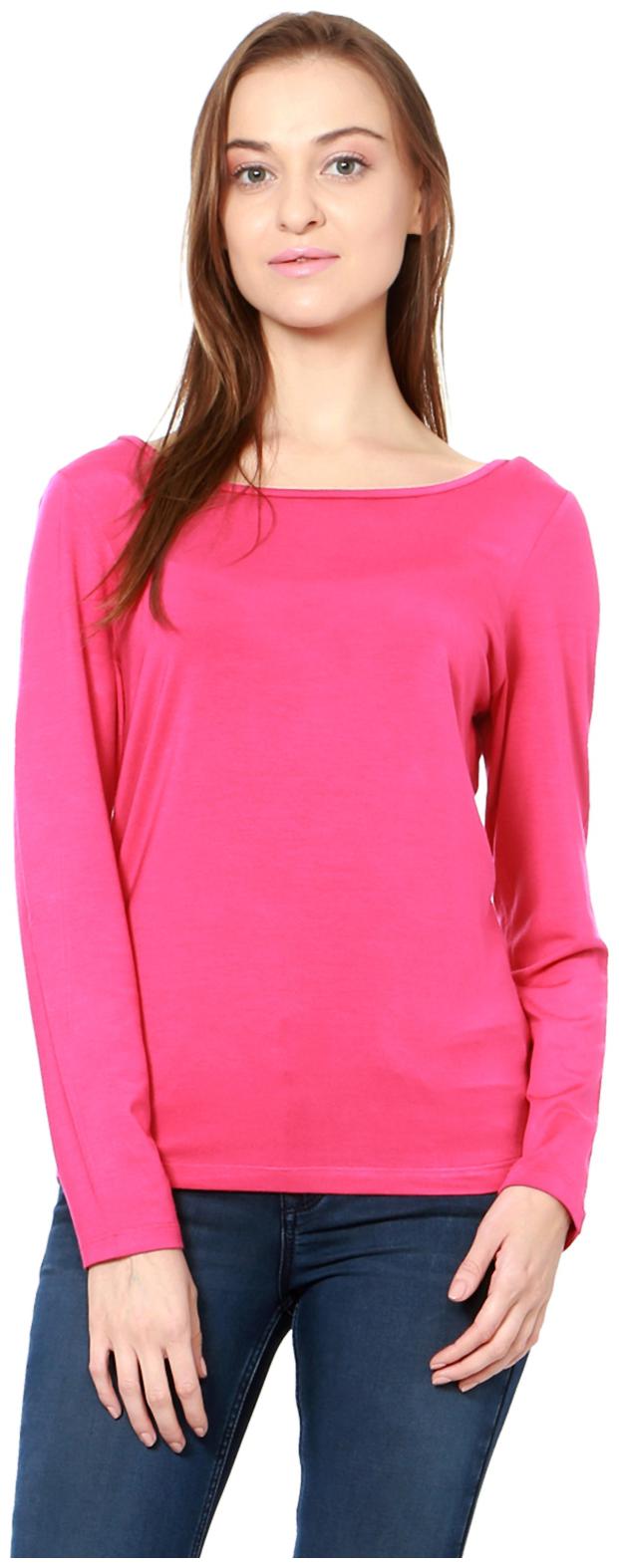 

Allen Solly Women Solid A-line top - Pink