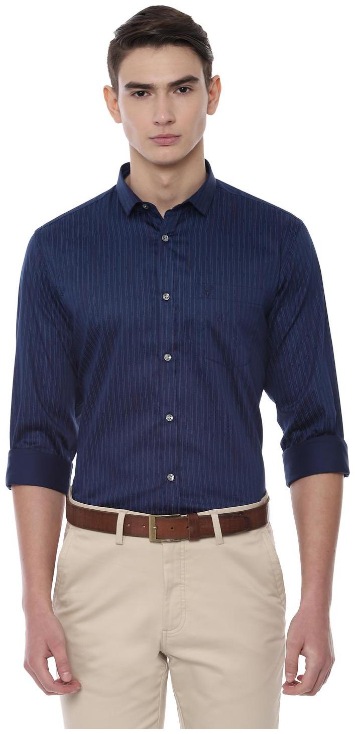 

Allen Solly Men Blue Vertical Stripes Slim Fit Casual Shirt
