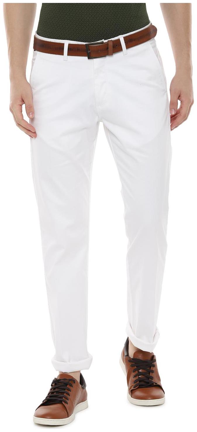 

Allen Solly Men White Textured Regular fit Regular trousers