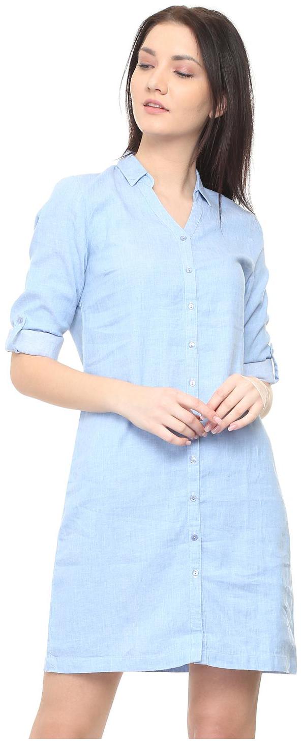 

Allen Solly Blue Solid A-line dress