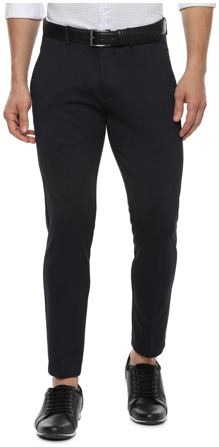 

Allen Solly Men Blue Checked Slim fit Regular trousers