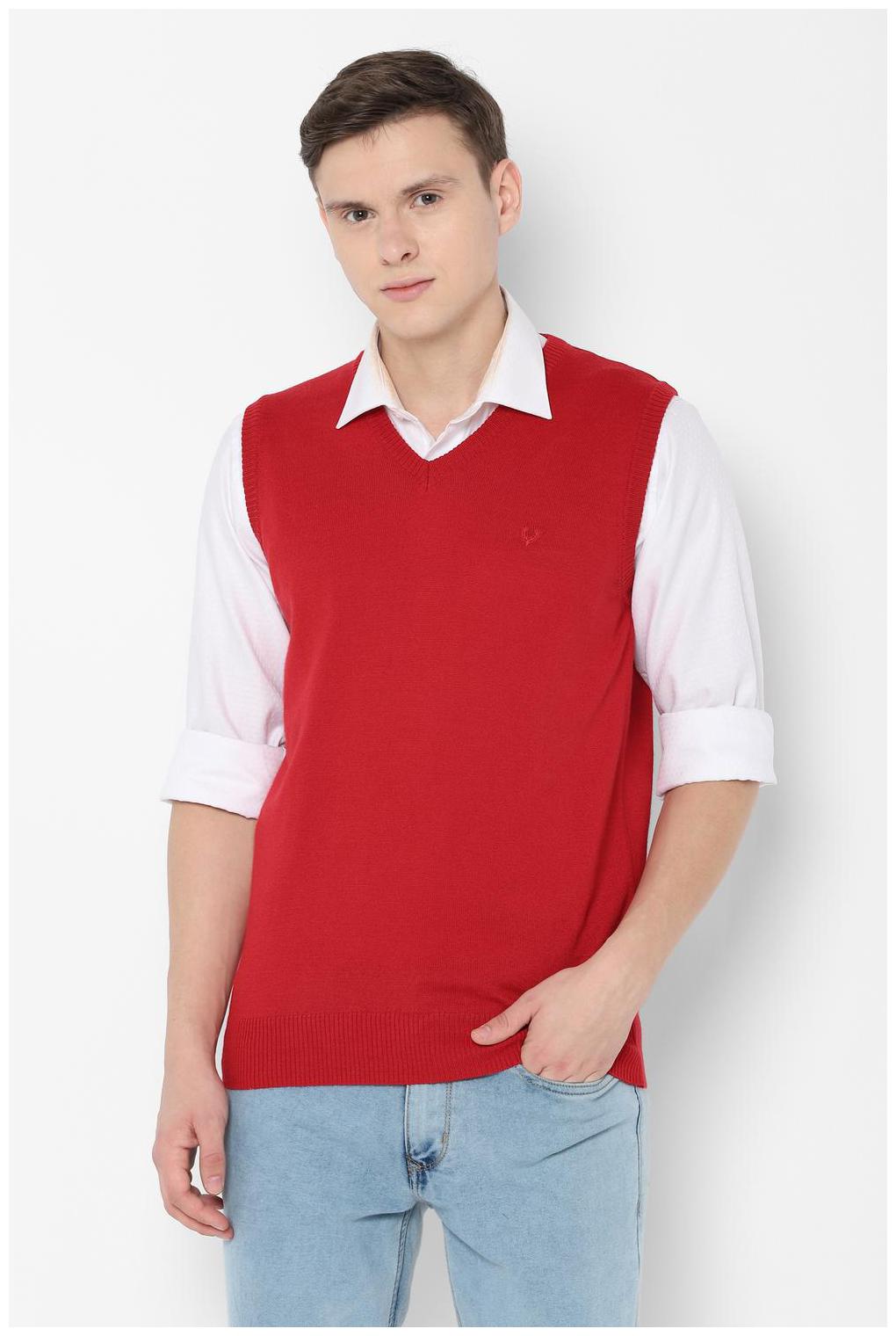 

Allen Solly Men Blended Pullover Red