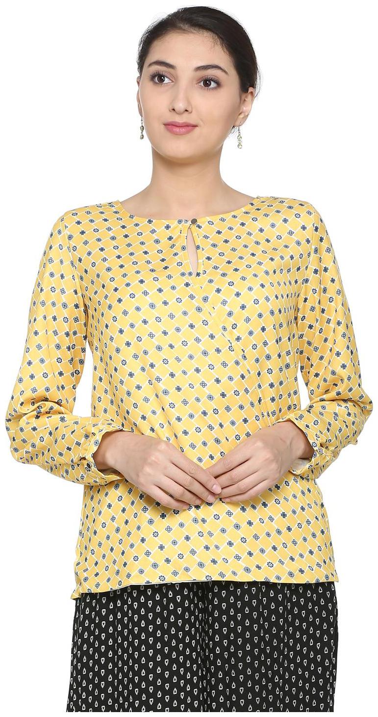

Allen Solly Women Printed Regular top - Yellow