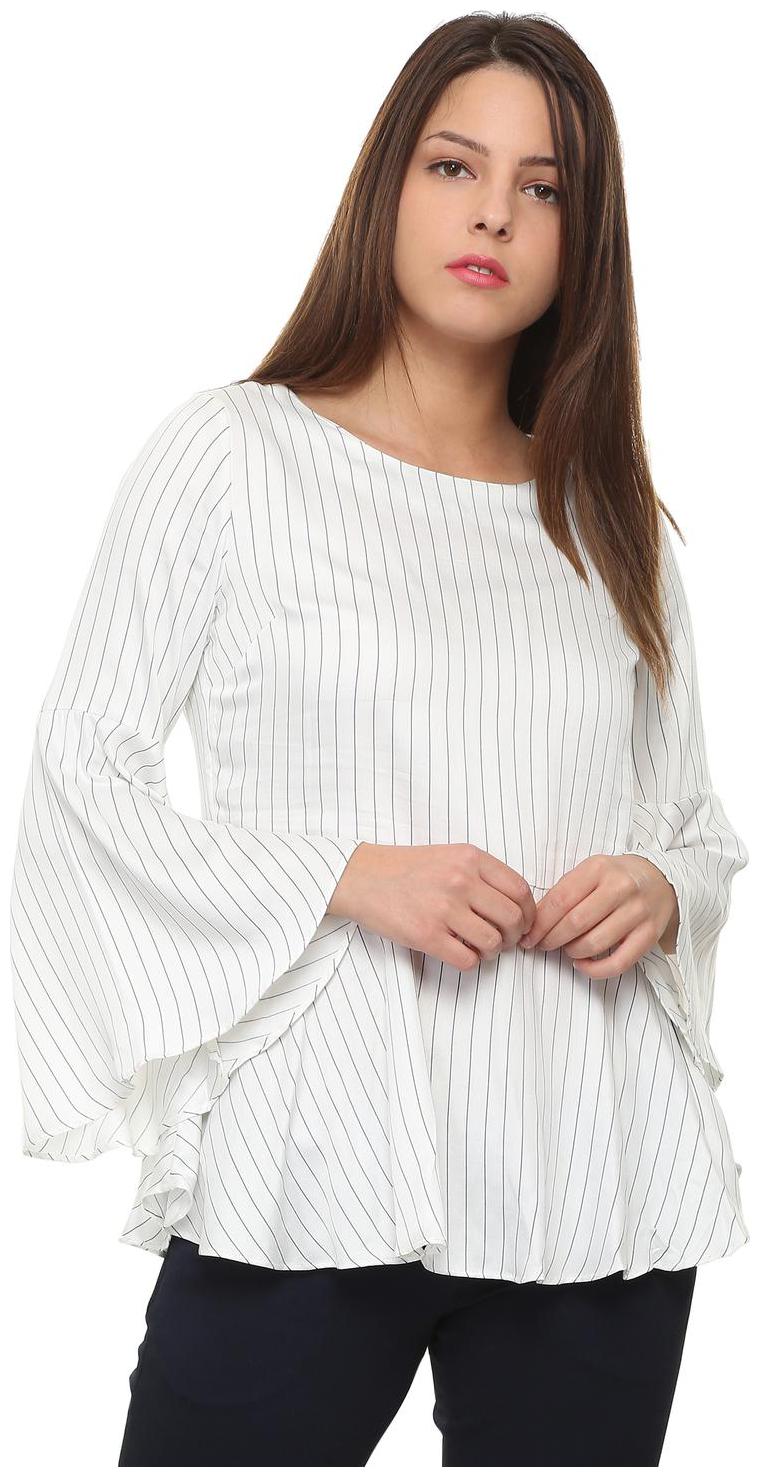 

Allen Solly Women Striped Regular top - White