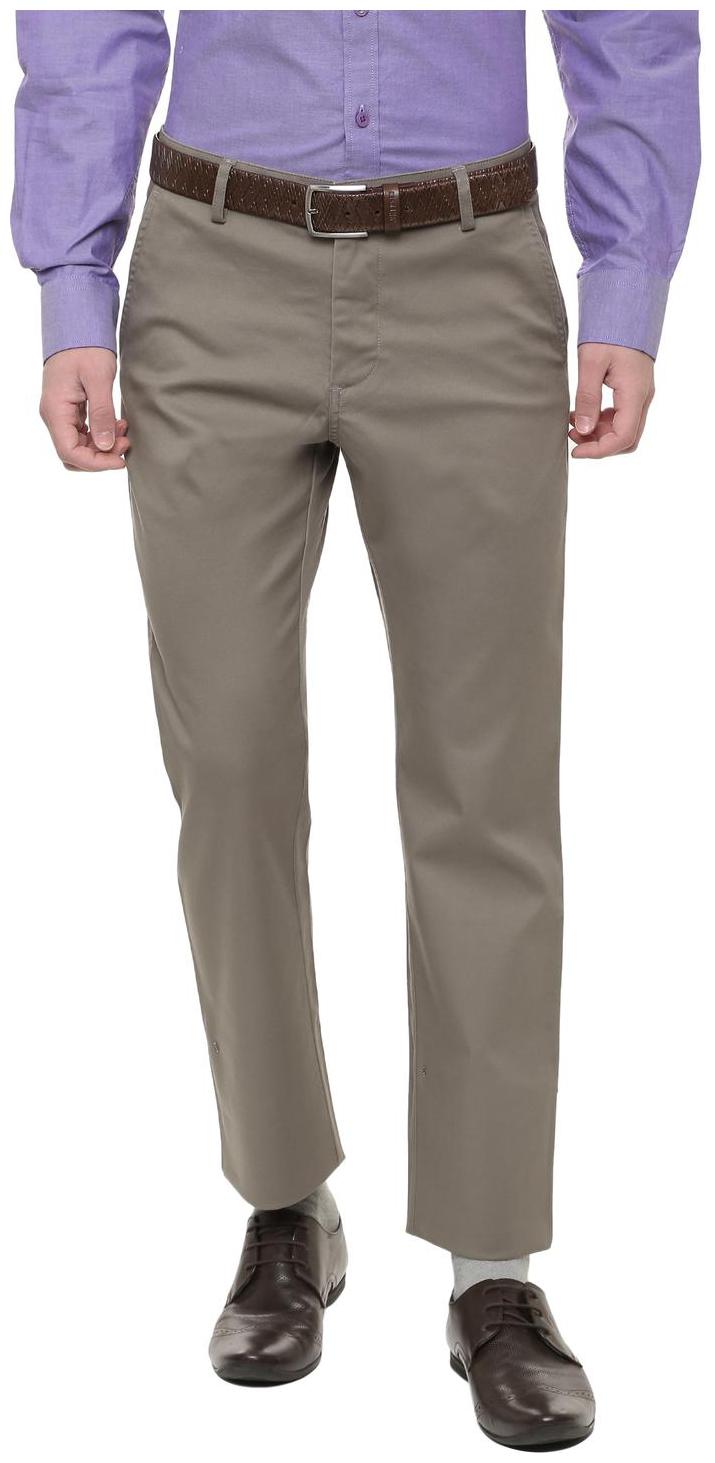 

Allen Solly Men Solid Regular Fit Formal Trouser - Grey