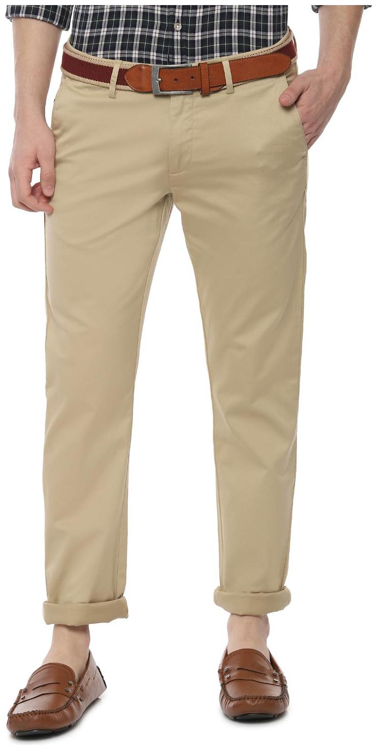 

Allen Solly Men Brown Textured Slim fit Regular trousers