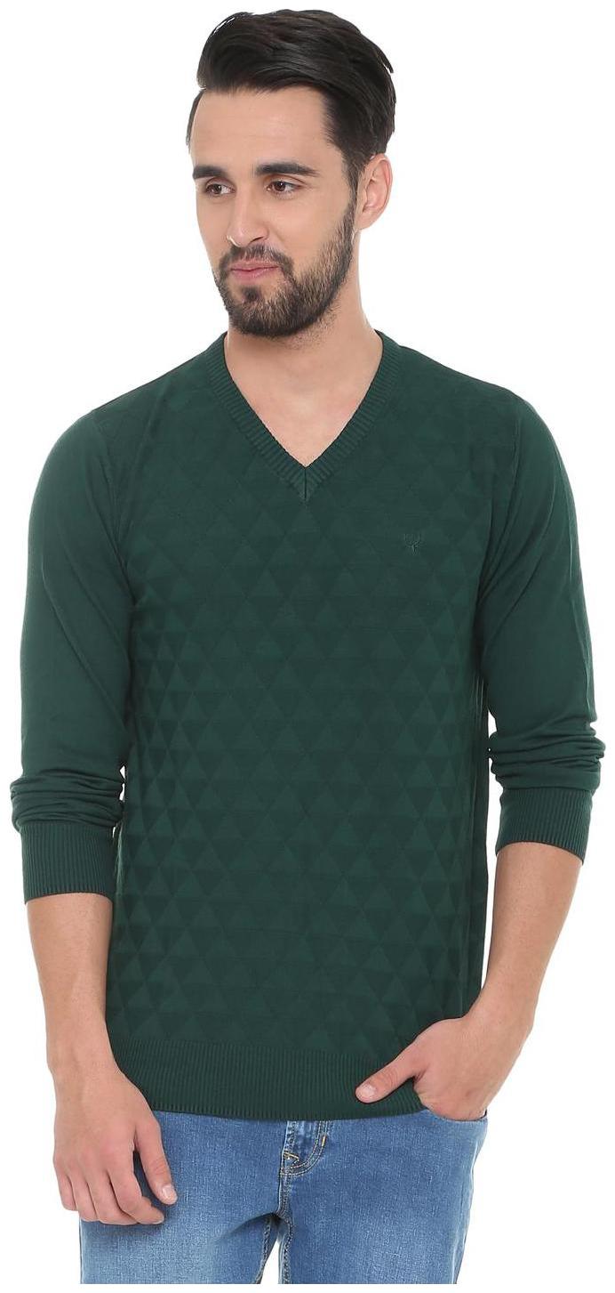 

Allen Solly Men Green V neck Pullover