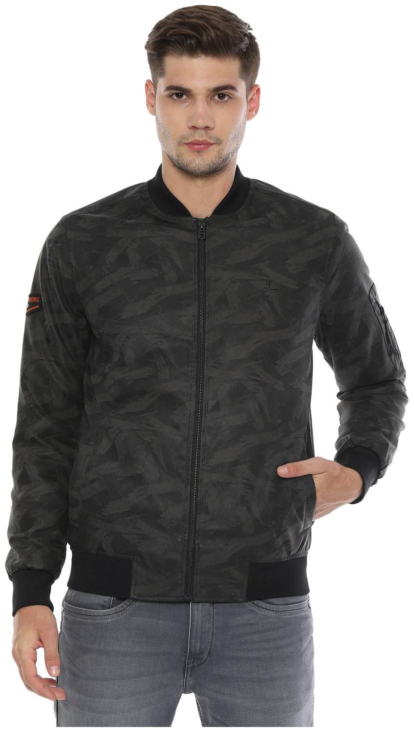 

Allen Solly Men Viscose Bomber Jacket Grey