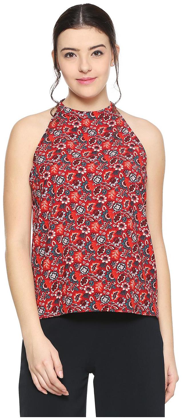 

Allen Solly Women Geometric Regular top - Red