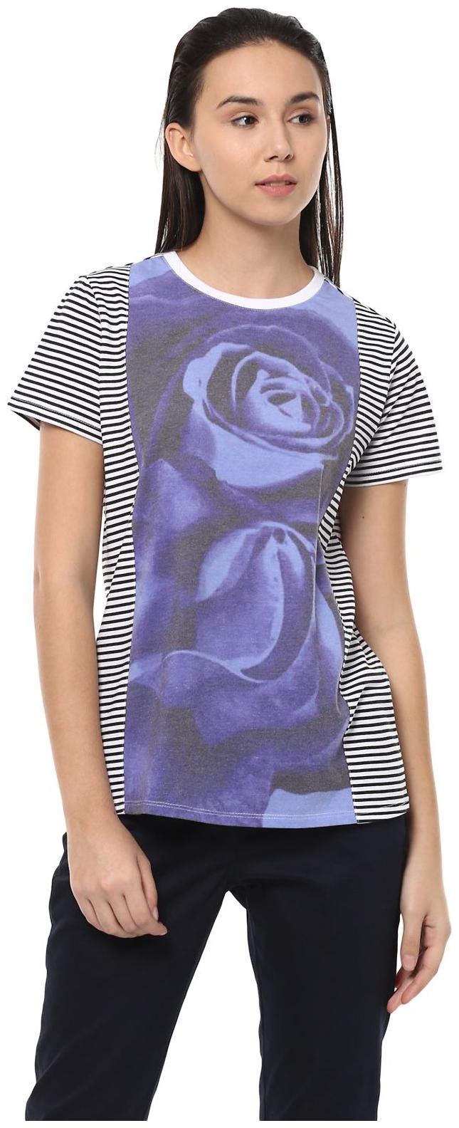 

Allen Solly Women Multi Regular fit Round neck Polyester T shirt