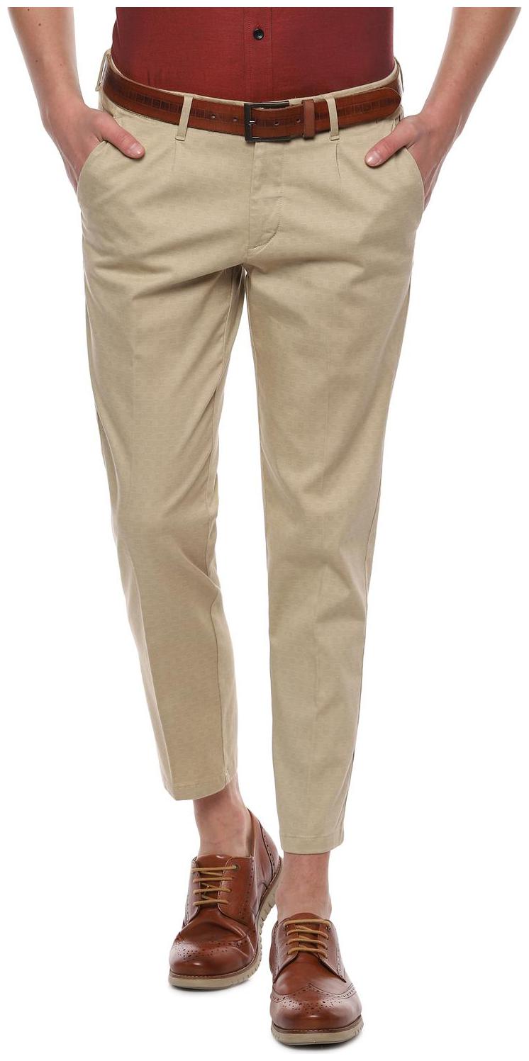 

Allen Solly Men Beige Solid Slim fit Regular trousers