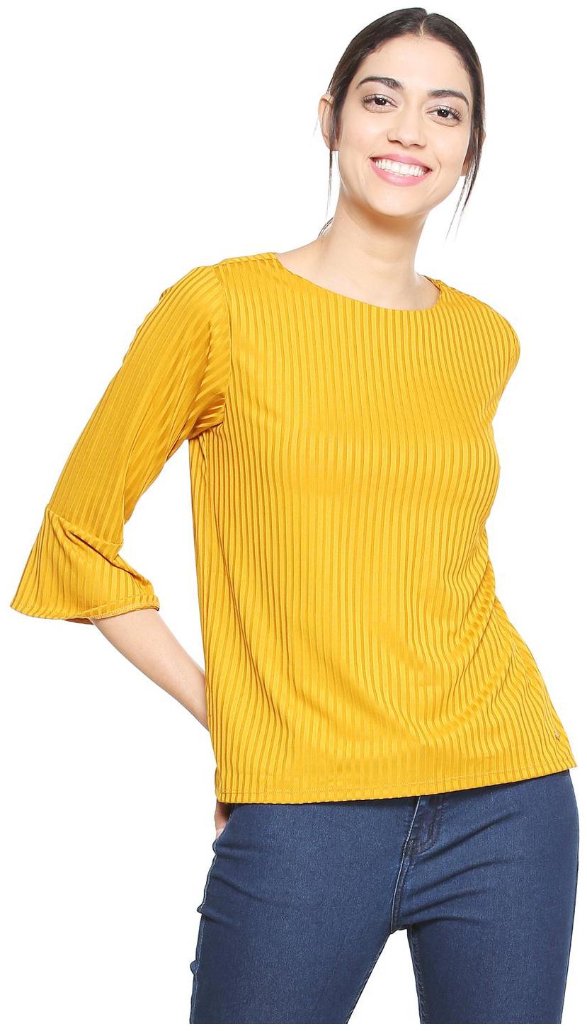 

Allen Solly Women Striped Regular tunic - Yellow