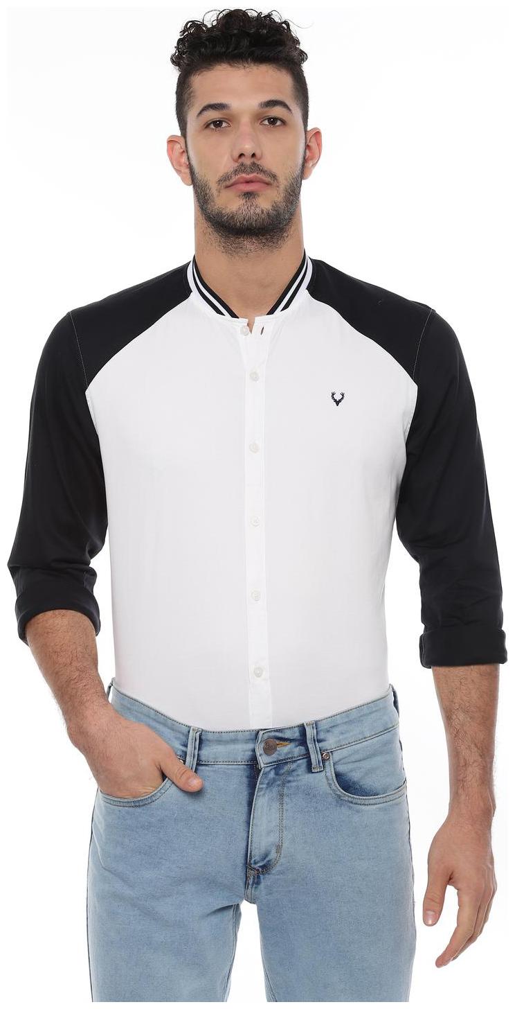 

Allen Solly Men White Solid Regular Fit Casual Shirt