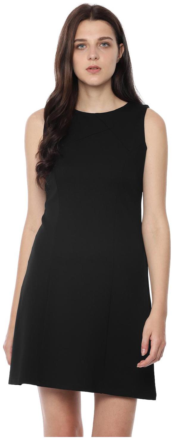 

Allen Solly Black Solid A-line dress