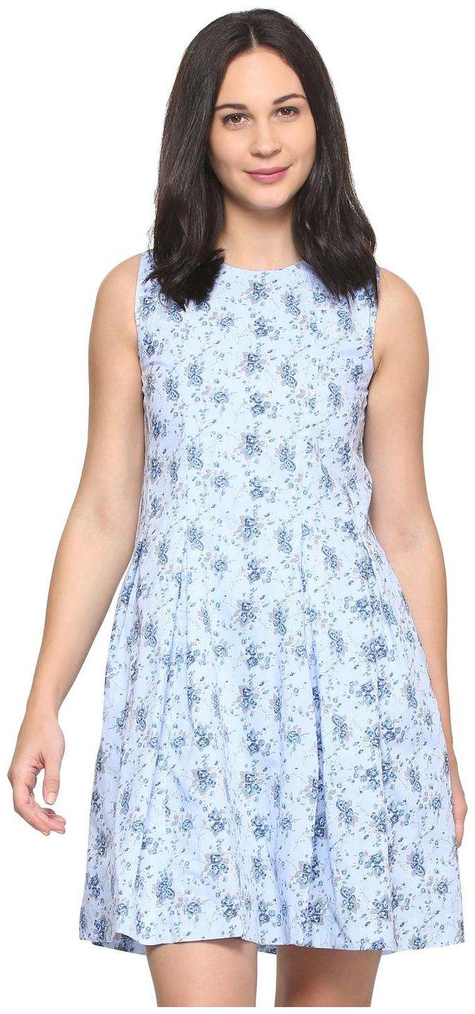 

Allen Solly Blue Solid A-line dress