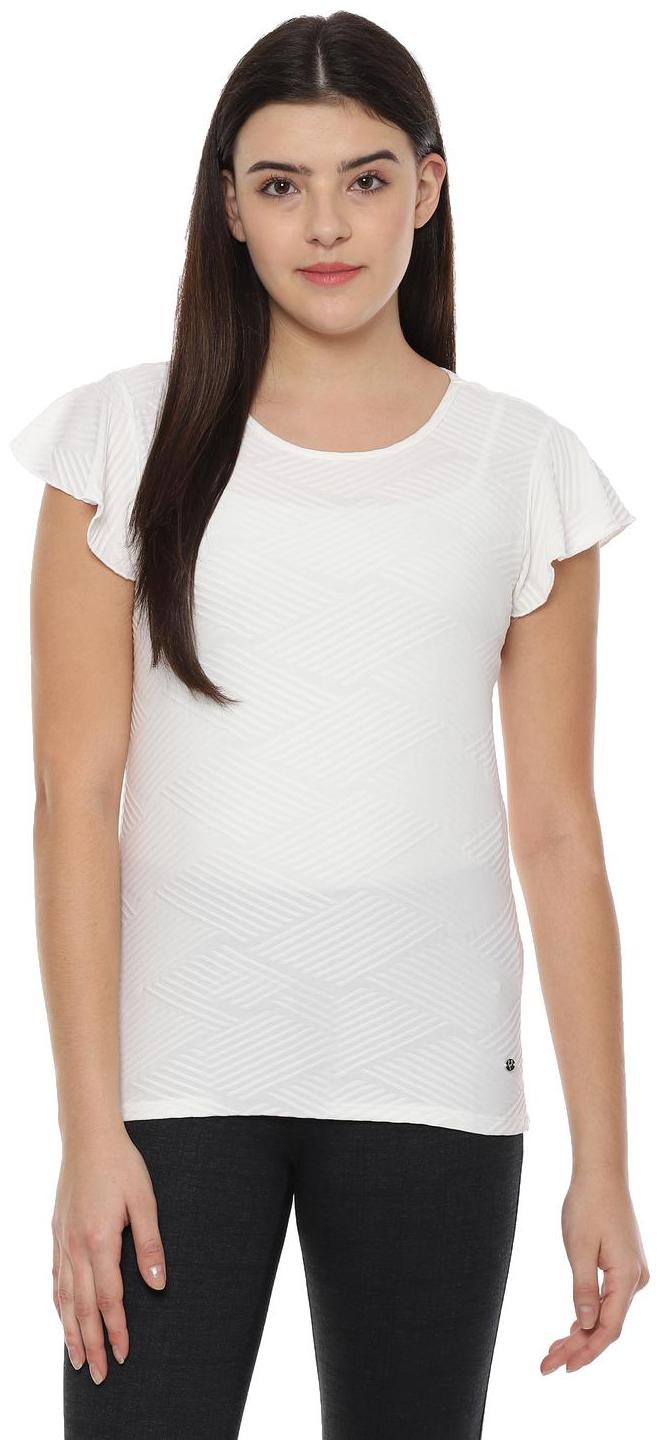 

Allen Solly Women Self design Regular top - White