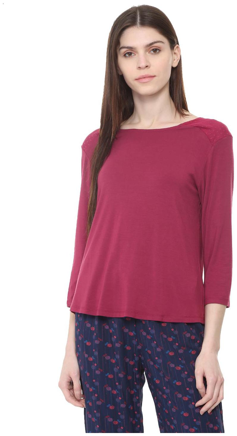 

Allen Solly Women Solid Regular top - Purple
