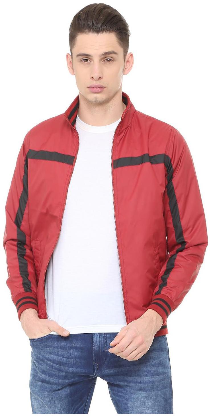 

Allen Solly Men Maroon Solid Bomber jacket